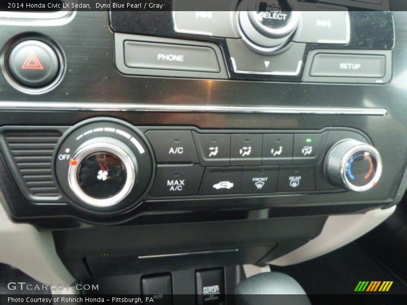 Dyno Blue Pearl / Gray 2014 Honda Civic LX Sedan