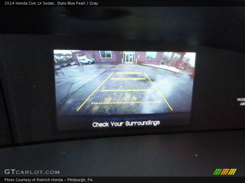 Dyno Blue Pearl / Gray 2014 Honda Civic LX Sedan
