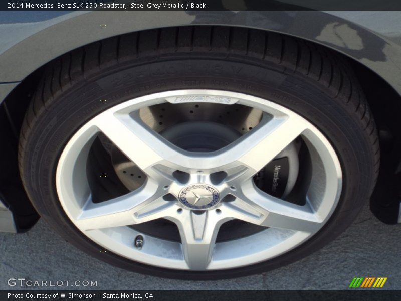 Steel Grey Metallic / Black 2014 Mercedes-Benz SLK 250 Roadster