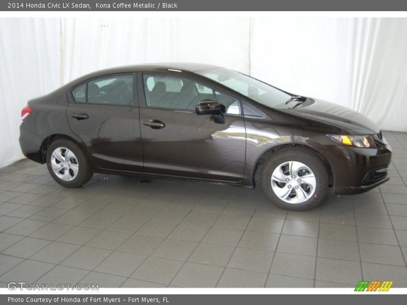 Kona Coffee Metallic / Black 2014 Honda Civic LX Sedan