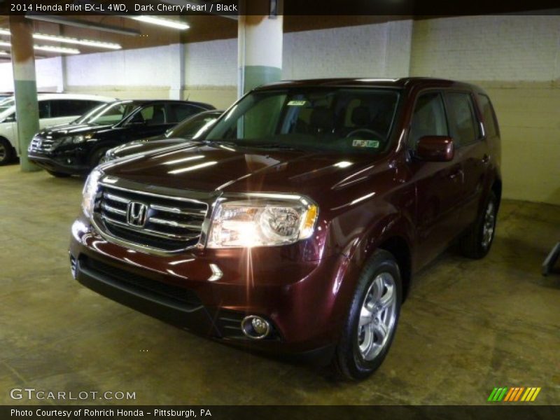 Dark Cherry Pearl / Black 2014 Honda Pilot EX-L 4WD