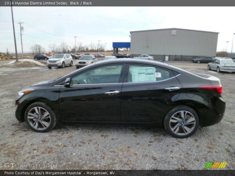 Black / Black 2014 Hyundai Elantra Limited Sedan