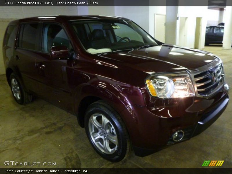 Dark Cherry Pearl / Black 2014 Honda Pilot EX-L 4WD