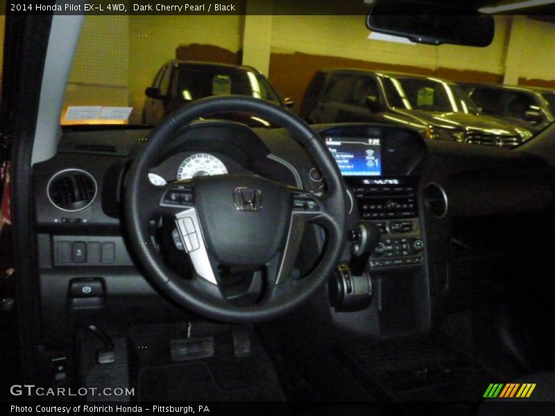 Dark Cherry Pearl / Black 2014 Honda Pilot EX-L 4WD