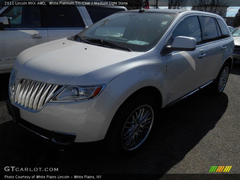 White Platinum Tri-Coat / Medium Light Stone 2011 Lincoln MKX AWD