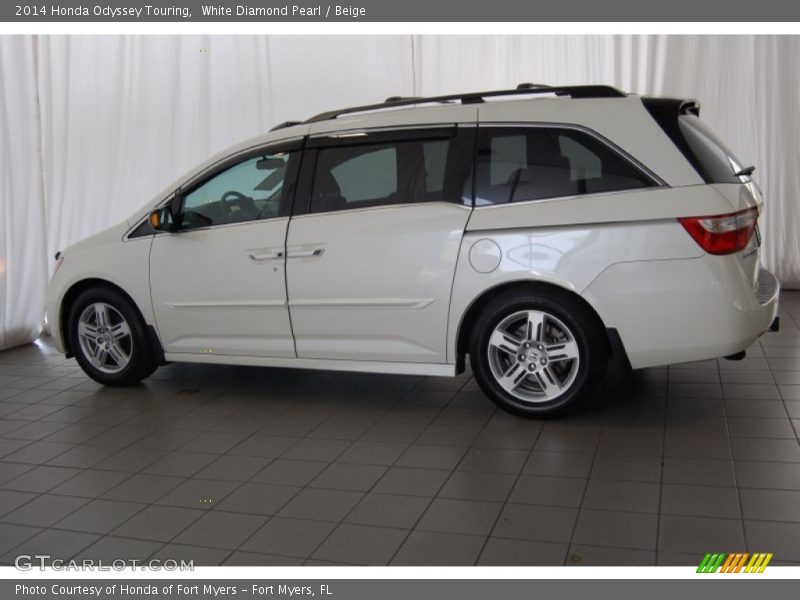 White Diamond Pearl / Beige 2014 Honda Odyssey Touring