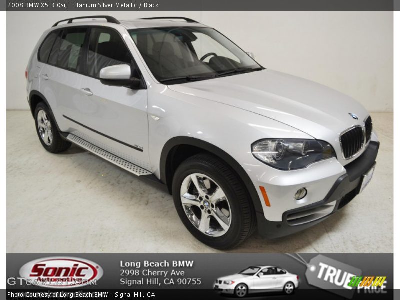 Titanium Silver Metallic / Black 2008 BMW X5 3.0si
