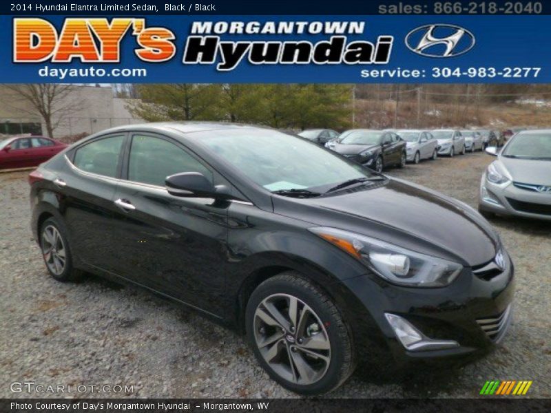 Black / Black 2014 Hyundai Elantra Limited Sedan