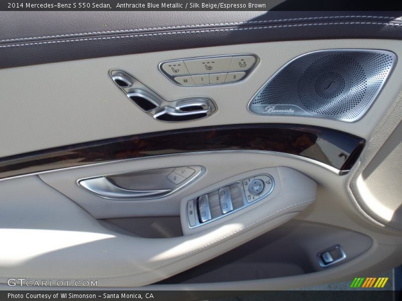 Anthracite Blue Metallic / Silk Beige/Espresso Brown 2014 Mercedes-Benz S 550 Sedan