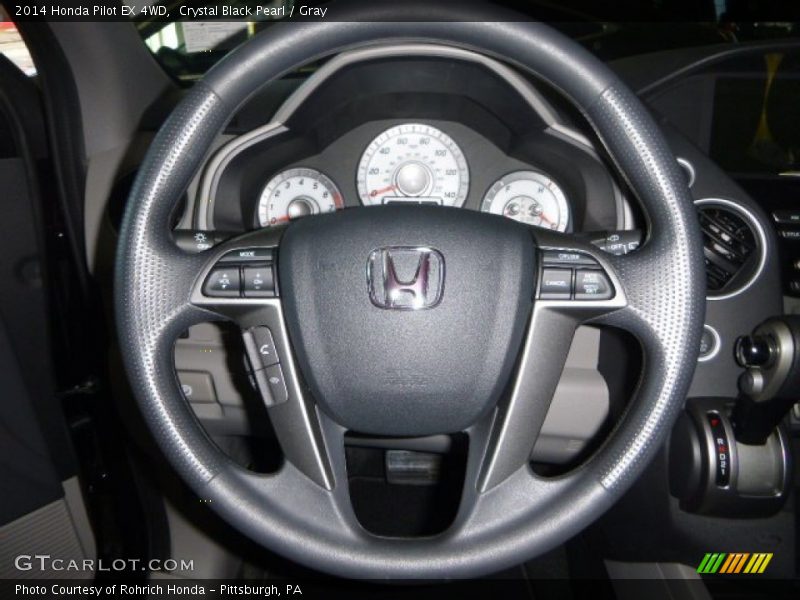 Crystal Black Pearl / Gray 2014 Honda Pilot EX 4WD