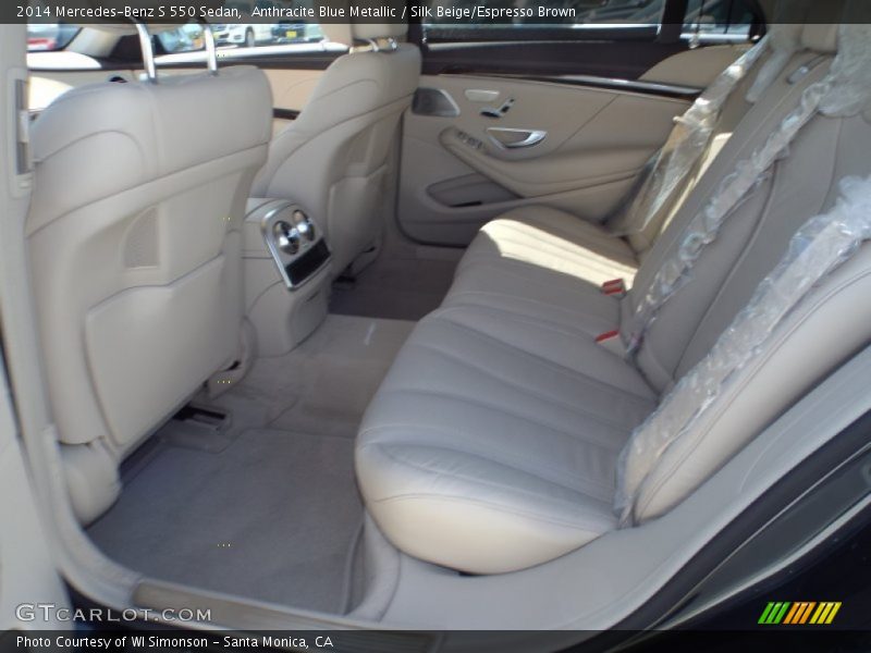 Anthracite Blue Metallic / Silk Beige/Espresso Brown 2014 Mercedes-Benz S 550 Sedan