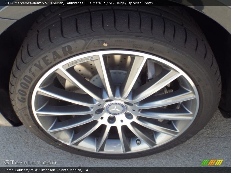 Anthracite Blue Metallic / Silk Beige/Espresso Brown 2014 Mercedes-Benz S 550 Sedan