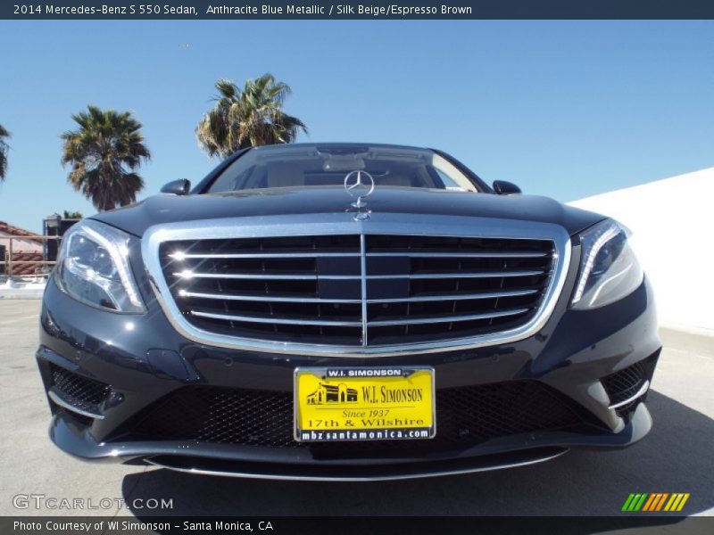 Anthracite Blue Metallic / Silk Beige/Espresso Brown 2014 Mercedes-Benz S 550 Sedan