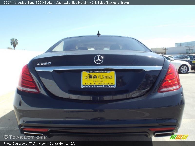 Anthracite Blue Metallic / Silk Beige/Espresso Brown 2014 Mercedes-Benz S 550 Sedan