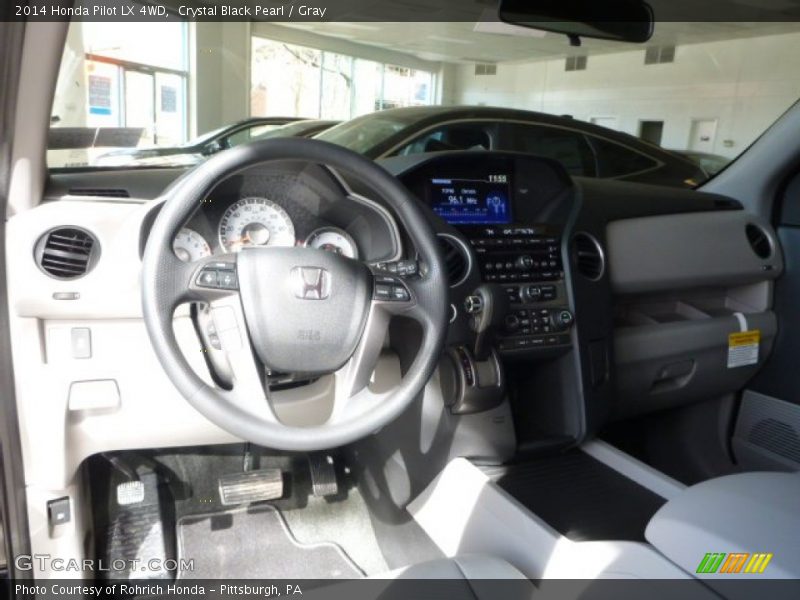 Crystal Black Pearl / Gray 2014 Honda Pilot LX 4WD