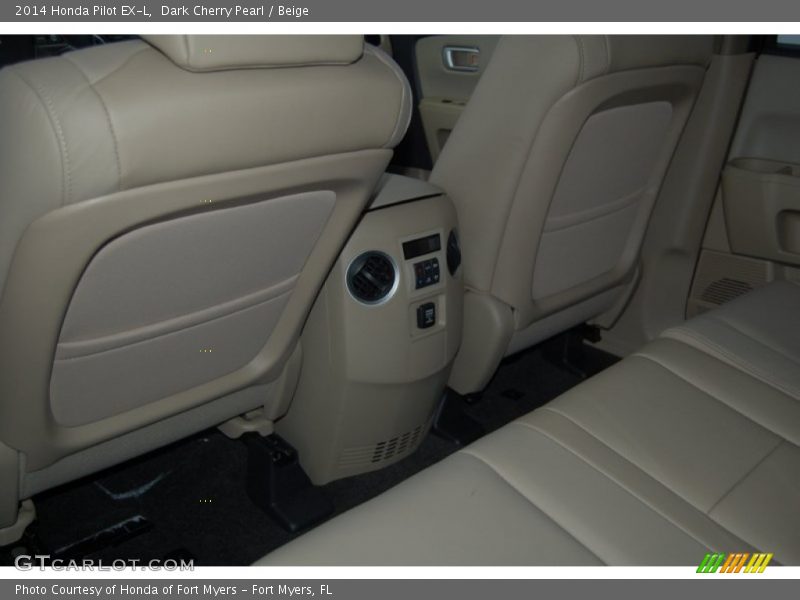 Dark Cherry Pearl / Beige 2014 Honda Pilot EX-L