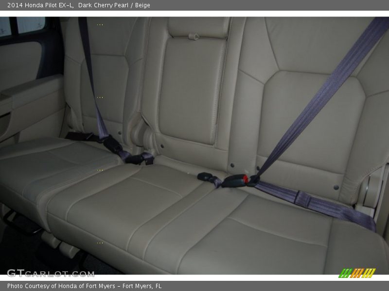 Dark Cherry Pearl / Beige 2014 Honda Pilot EX-L