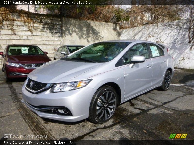 Front 3/4 View of 2014 Civic EX-L Sedan