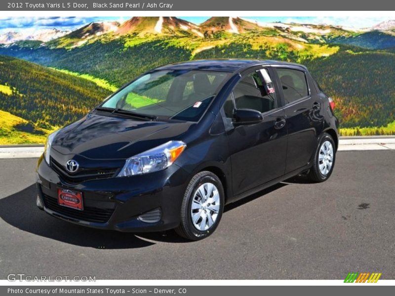 Black Sand Pearl / Ash Gray 2012 Toyota Yaris L 5 Door