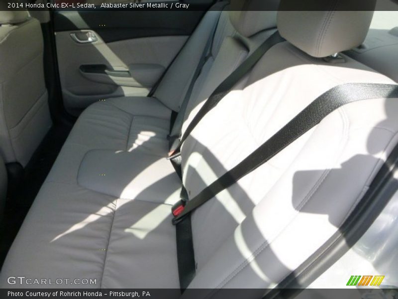 Alabaster Silver Metallic / Gray 2014 Honda Civic EX-L Sedan