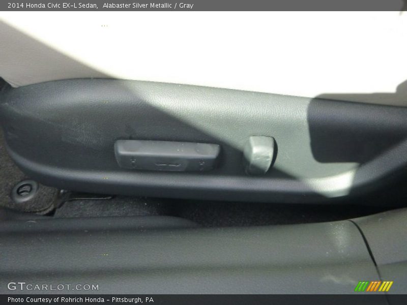 Alabaster Silver Metallic / Gray 2014 Honda Civic EX-L Sedan