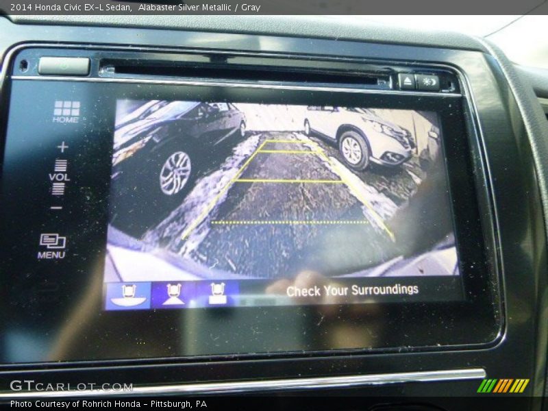 Alabaster Silver Metallic / Gray 2014 Honda Civic EX-L Sedan