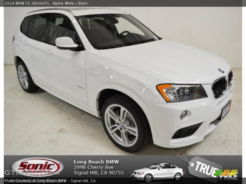 Alpine White / Black 2014 BMW X3 xDrive35i