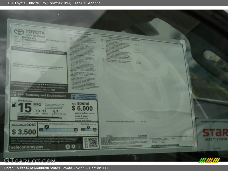 Black / Graphite 2014 Toyota Tundra SR5 Crewmax 4x4