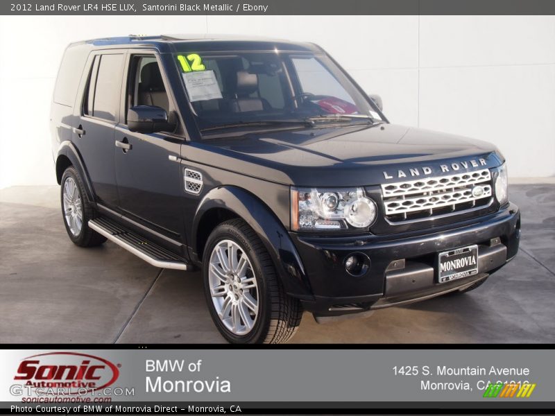 Santorini Black Metallic / Ebony 2012 Land Rover LR4 HSE LUX