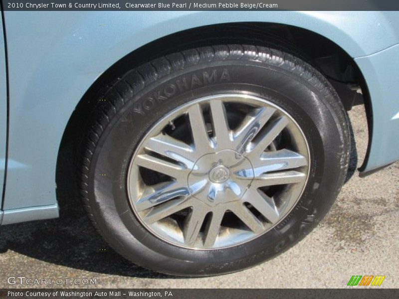 Clearwater Blue Pearl / Medium Pebble Beige/Cream 2010 Chrysler Town & Country Limited