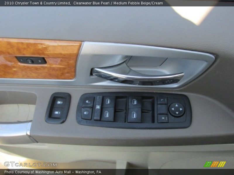 Clearwater Blue Pearl / Medium Pebble Beige/Cream 2010 Chrysler Town & Country Limited