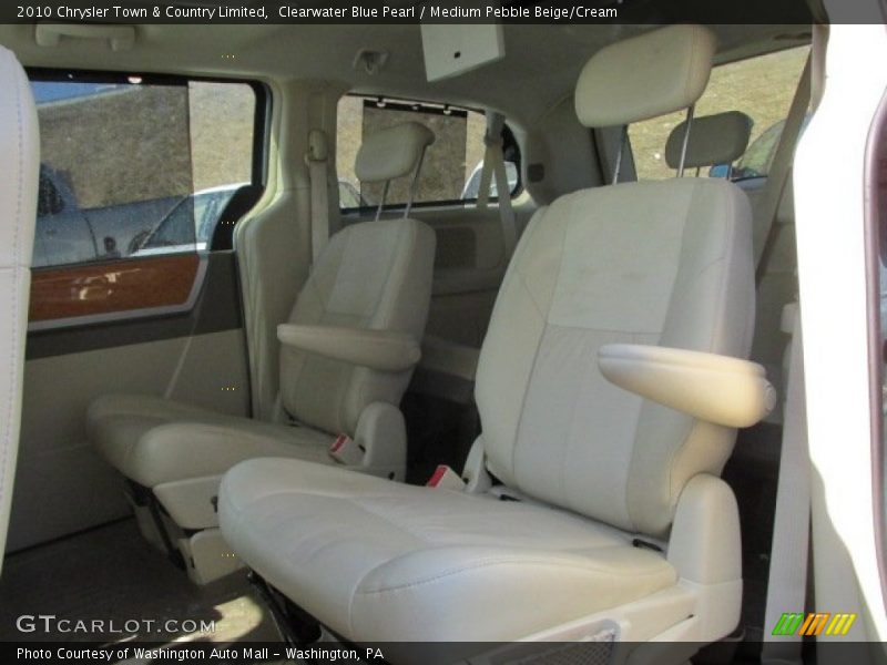 Clearwater Blue Pearl / Medium Pebble Beige/Cream 2010 Chrysler Town & Country Limited