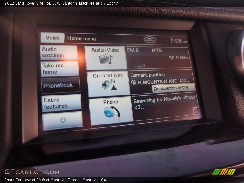 Santorini Black Metallic / Ebony 2012 Land Rover LR4 HSE LUX