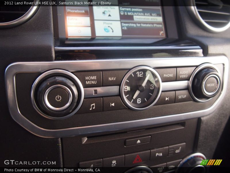 Santorini Black Metallic / Ebony 2012 Land Rover LR4 HSE LUX