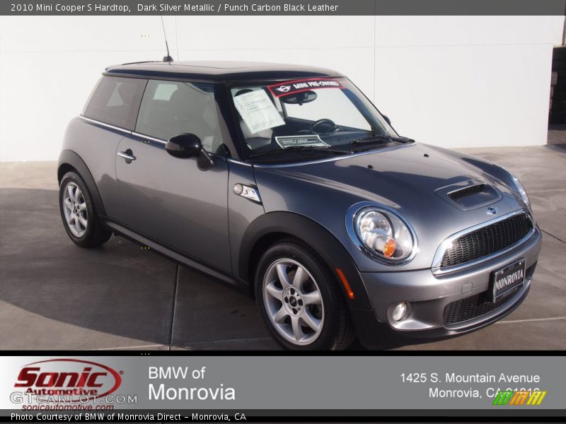 Dark Silver Metallic / Punch Carbon Black Leather 2010 Mini Cooper S Hardtop