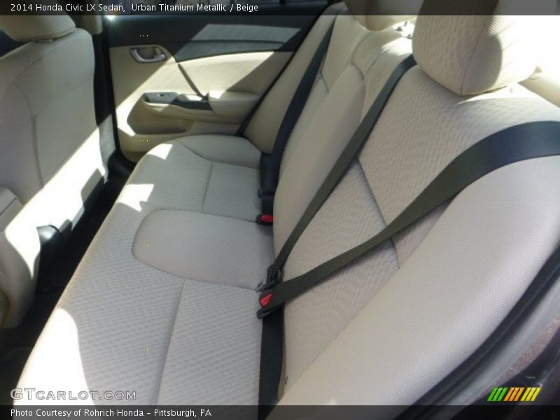 Urban Titanium Metallic / Beige 2014 Honda Civic LX Sedan