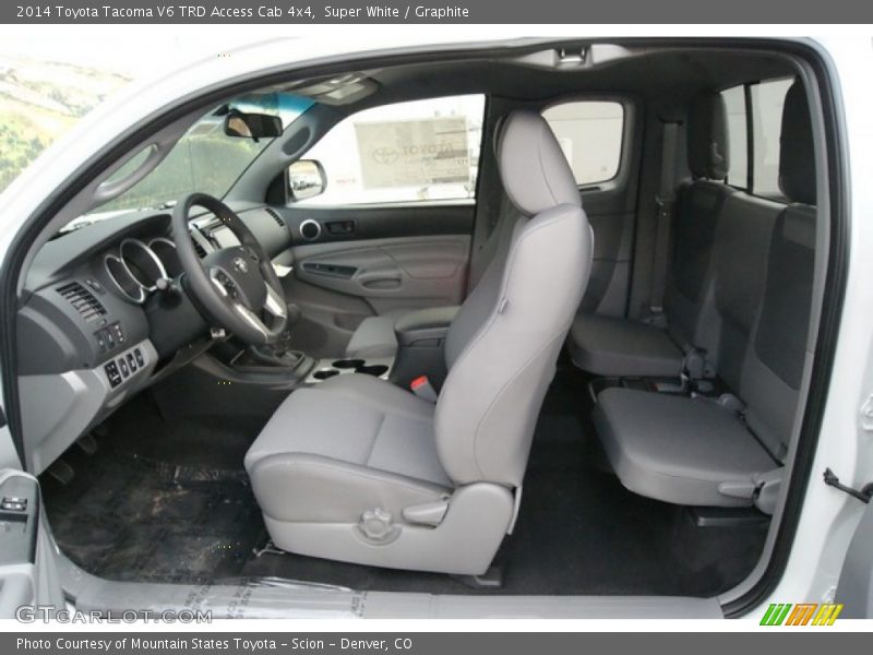 Super White / Graphite 2014 Toyota Tacoma V6 TRD Access Cab 4x4