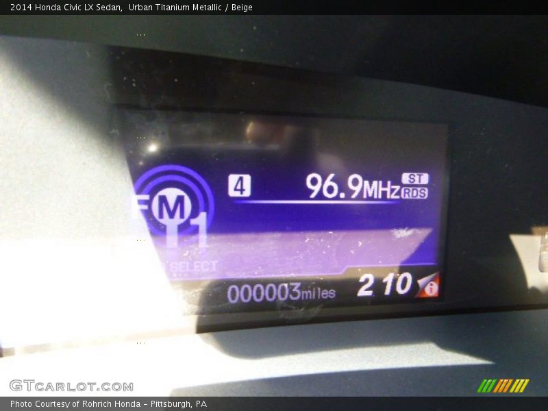 Urban Titanium Metallic / Beige 2014 Honda Civic LX Sedan