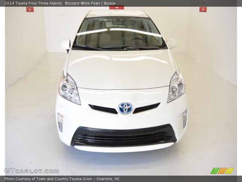 Blizzard White Pearl / Bisque 2014 Toyota Prius Three Hybrid