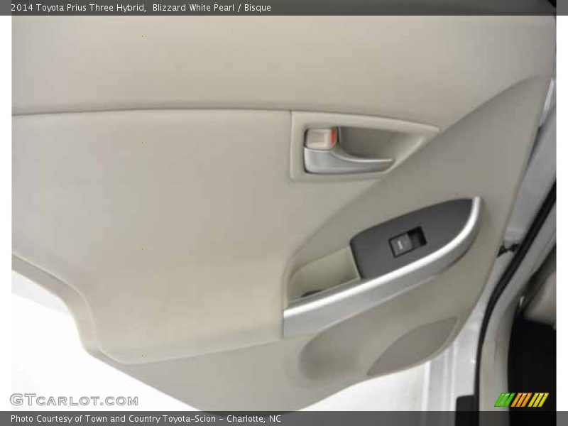 Blizzard White Pearl / Bisque 2014 Toyota Prius Three Hybrid