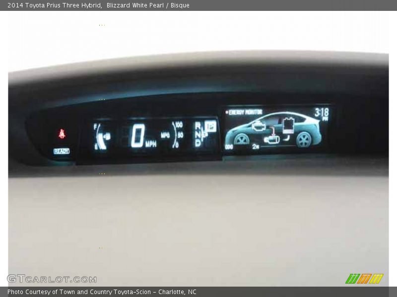 Blizzard White Pearl / Bisque 2014 Toyota Prius Three Hybrid
