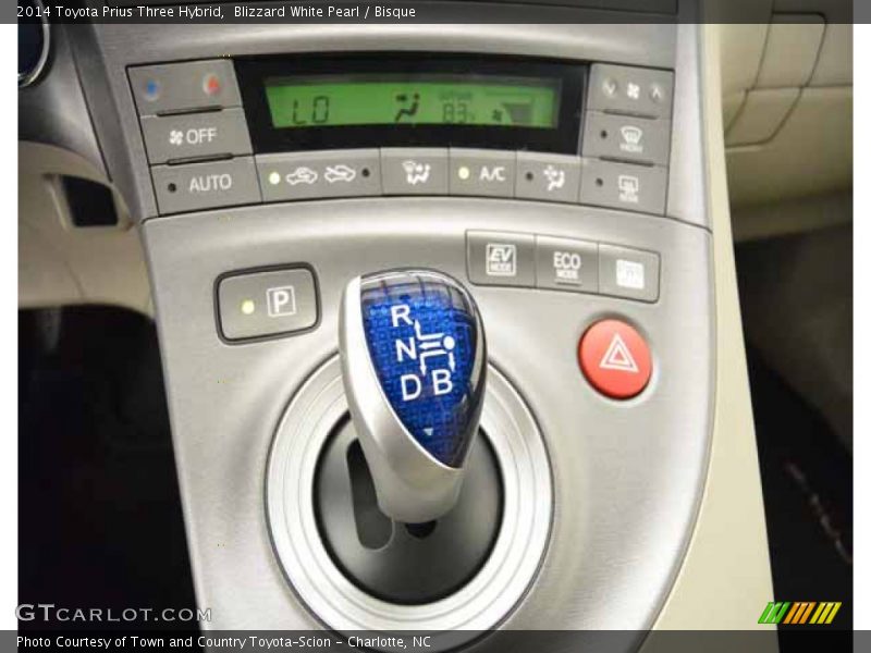 Blizzard White Pearl / Bisque 2014 Toyota Prius Three Hybrid
