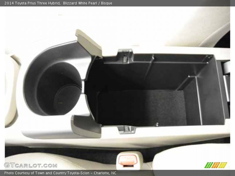 Blizzard White Pearl / Bisque 2014 Toyota Prius Three Hybrid