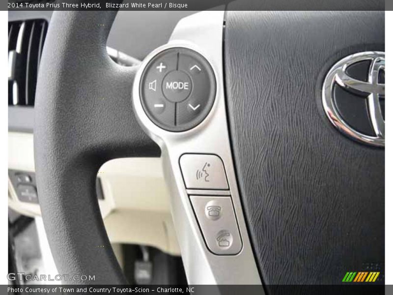 Blizzard White Pearl / Bisque 2014 Toyota Prius Three Hybrid