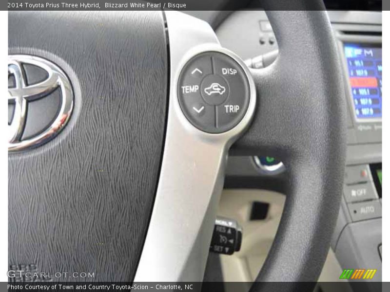Blizzard White Pearl / Bisque 2014 Toyota Prius Three Hybrid