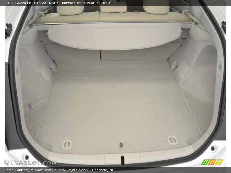 Blizzard White Pearl / Bisque 2014 Toyota Prius Three Hybrid