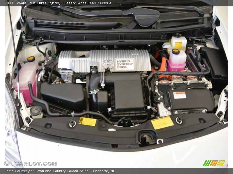 Blizzard White Pearl / Bisque 2014 Toyota Prius Three Hybrid