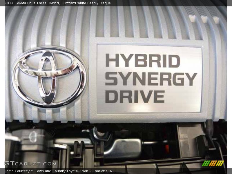 Blizzard White Pearl / Bisque 2014 Toyota Prius Three Hybrid