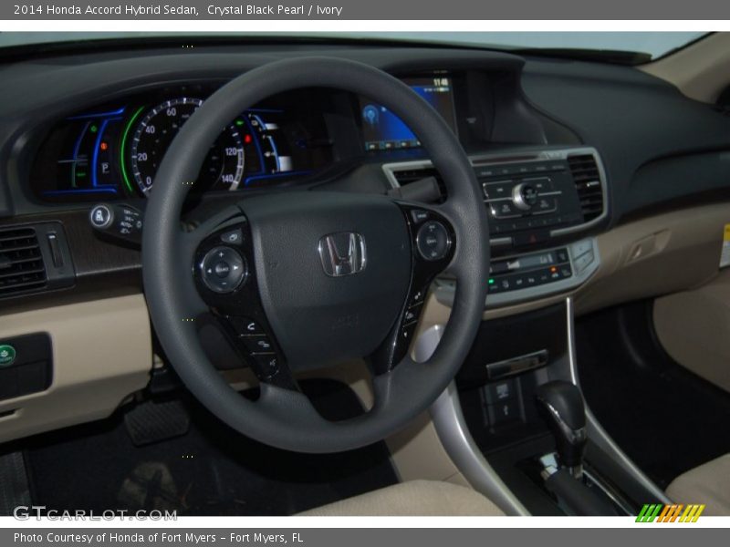 Crystal Black Pearl / Ivory 2014 Honda Accord Hybrid Sedan