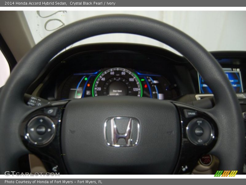 Crystal Black Pearl / Ivory 2014 Honda Accord Hybrid Sedan